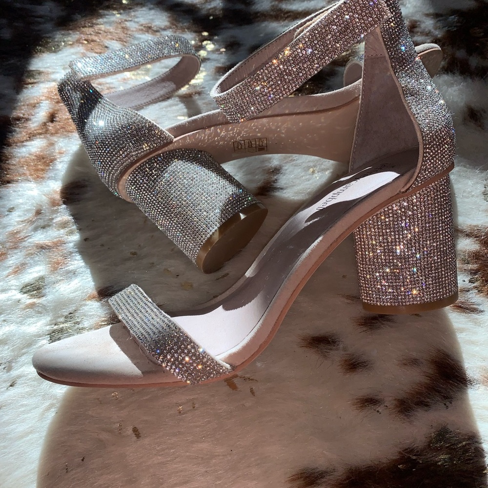 Jeffrey Campbell Laura Nude Suede Champagne Heels